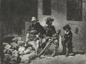 Pifférari Assis, italienske gademusikanter (i gården, 21 Quai de Bourbon)